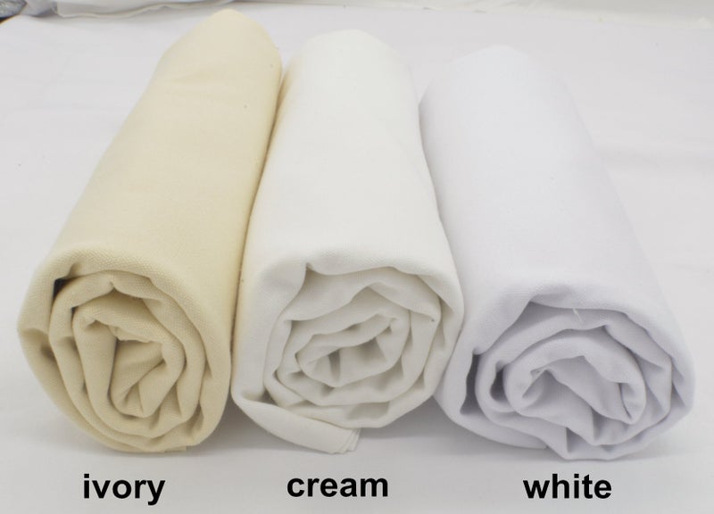 iNee 100% Cotton Fabric for Embroidery, Embroidery Fabric Cotton, 20 by 60-Inch, Cream - Image 3